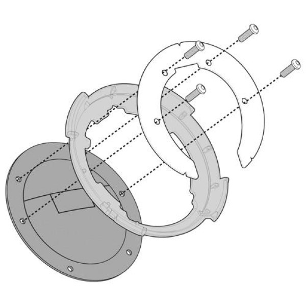 KAPPA Kappa BF32K Metal Tank Bag Flange Fitting Kit (Kawasaki)